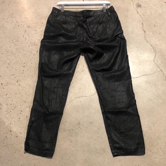 Adriano Goldschmied Tristan Super Black Leatherette Tailored Trousers - Picture 3 of 10